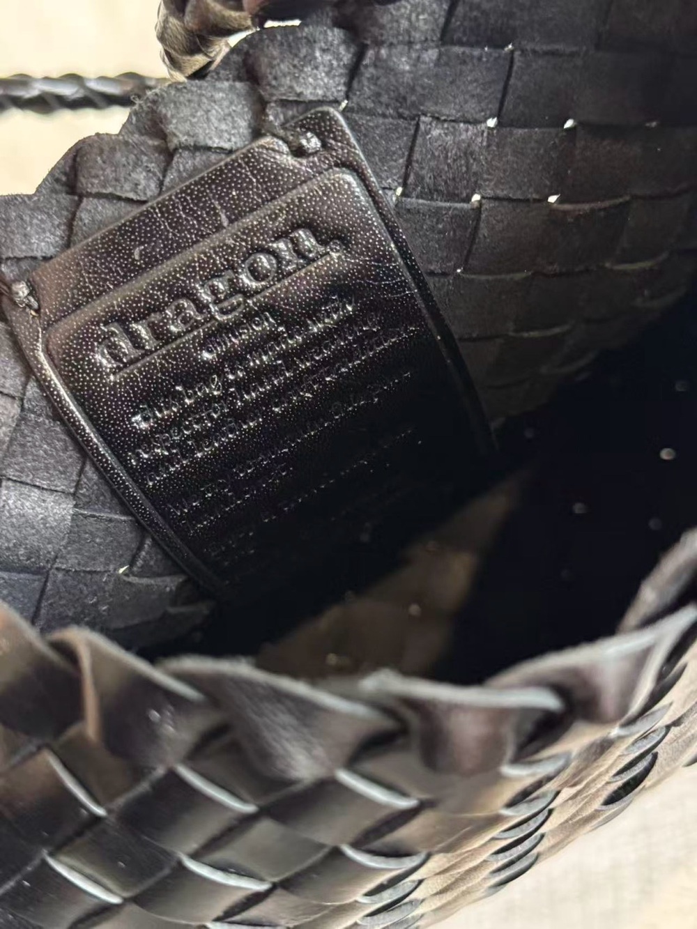 DRAGON DIFFUSION Rosanna mini woven leather tote - Picture 9 of 11